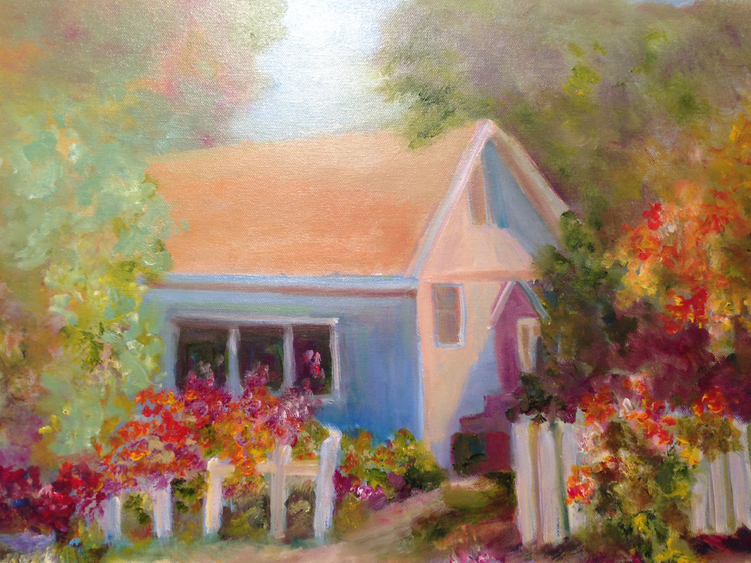 Madeline Tully's "Summer Cottage" is reminiscent of the Old Masters, with a soft, old-world charm.